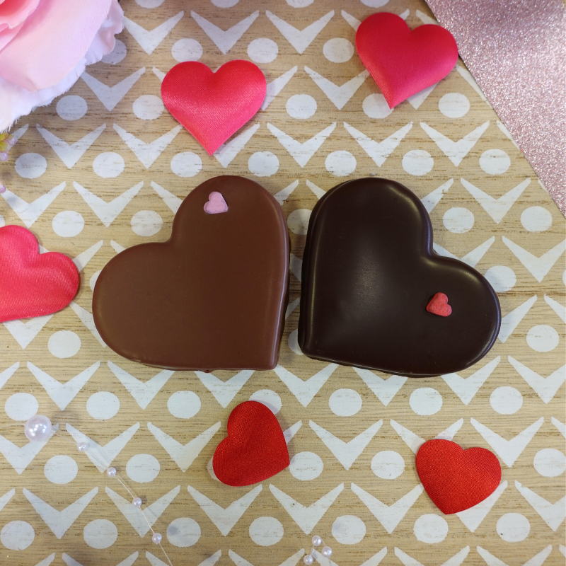 Petits Plaisirs | Duo Bouchées praliné chocolat Coeur Saint-Valentin