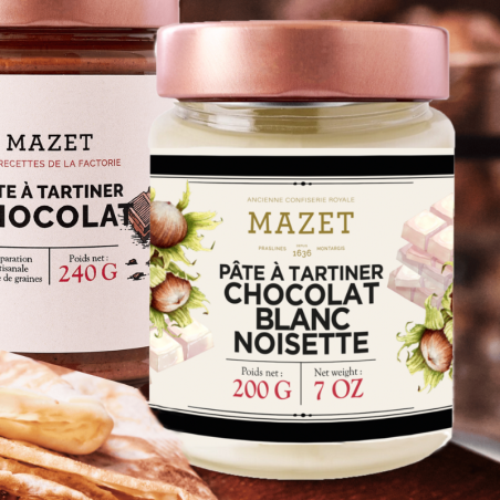 Petit-Déjeuner | Pâte à tartiner au Chocolat blanc et Noisette 200g