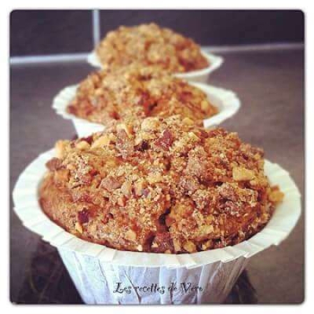 La recette de Les recettes de véro : Muffins praliné crunchy pralines