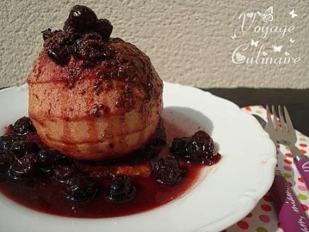 La recette de Christelle : Pomme au four au porto épicé et cranberries