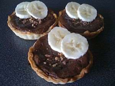 La recette de Recettesdesorawel : Tartelettes choco pralin banane