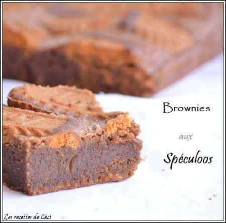 La recette de Les recettes de ceci : Brownies au spéculoos